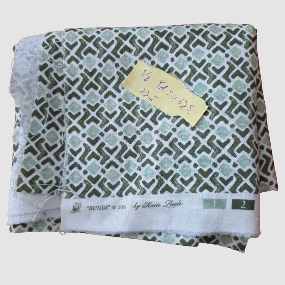 2015 Katie Leede & Co Bundi Fabric 5/8 Yards 22" Wide Bd-07 Frog's Belly Retired - Picture 7 of 9